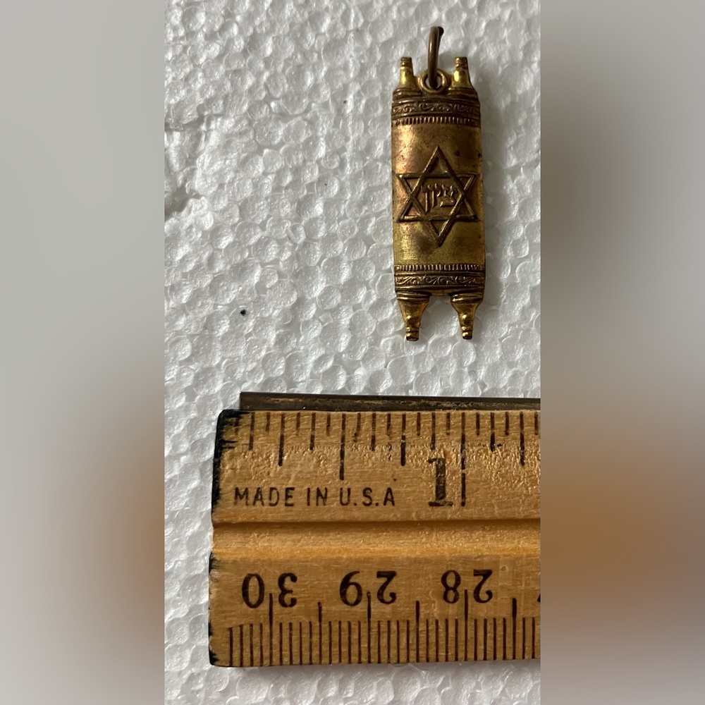 Vintage Torah Charm Pendant